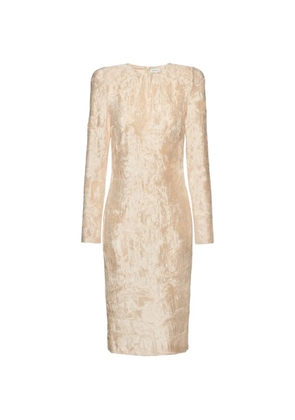 Magda Butrym textured long-sleeve midi dress - Neutrals