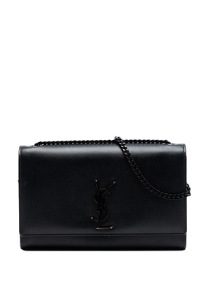 Saint Laurent Pre-Owned 2010-2026 Medium Grain De Poudre Monogram Monochrome Kate crossbody bag - Black