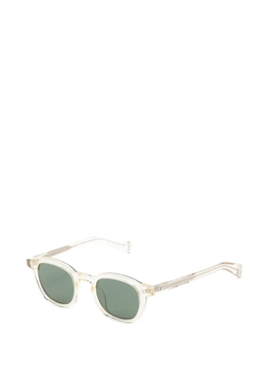 Maison Kitsuné x A. Society Camille square-frame sunglasses - Yellow