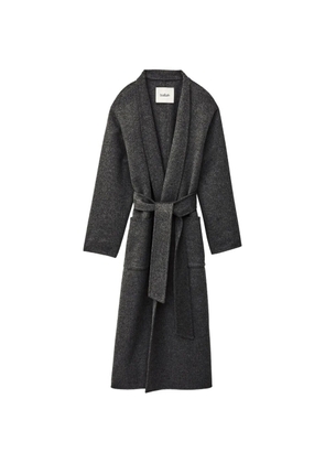 Ba&Sh Kay self-tie long wool coat - Grey