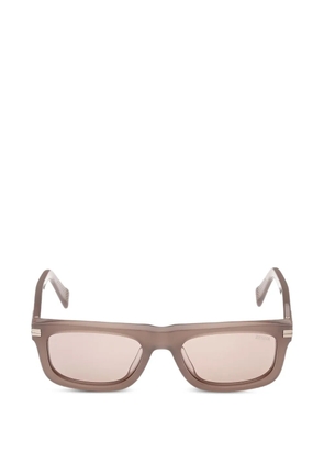Zegna rectangle-frame sunglasses - Brown