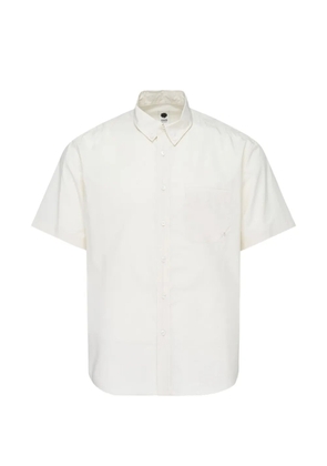 Vowels short-sleeve button-up shirt - Neutrals
