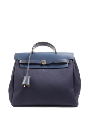 Hermès Pre-Owned Herbag canvas leather backpack - Blue