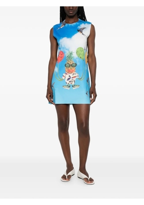 The Artistylist graphic-print mini dress - Blue