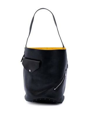 Celine Pre-Owned 2016 Leather Biker bucket bag - Black