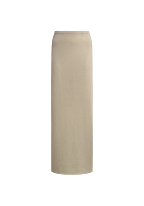 12 STOREEZ Camelia knitted maxi skirt - Neutrals