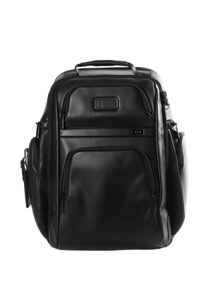 Tumi leather laptop backpack - Black