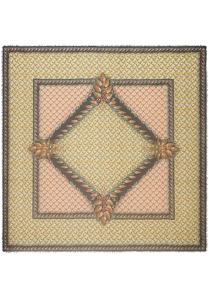 ETRO floral-print frayed scarf - Yellow
