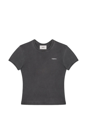 Coperni logo-print cropped T-shirt - Grey