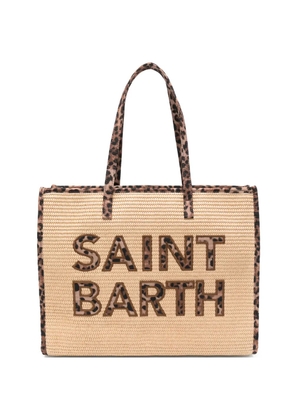 MC2 Saint Barth Vivian logo-patch shoulder bag - Neutrals