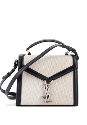 Saint Laurent Pre-Owned Cassandra Top Handle Bag Canvas with Leather Mini crossbody bag - Black