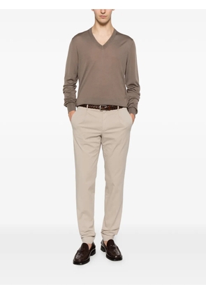 Tagliatore V-neck sweater - Brown