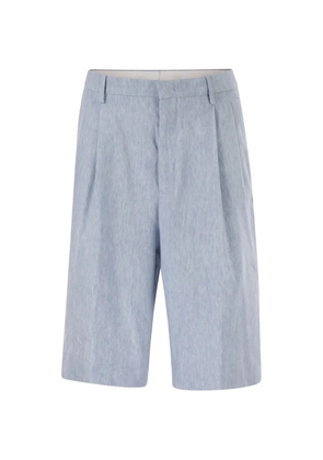 Tagliatore Effie pleated bermuda shorts - Blue