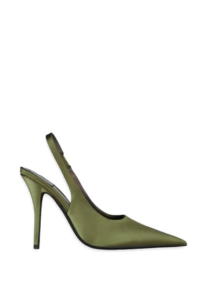 Jeffrey Campbell satin-finish slingback pumps - Green