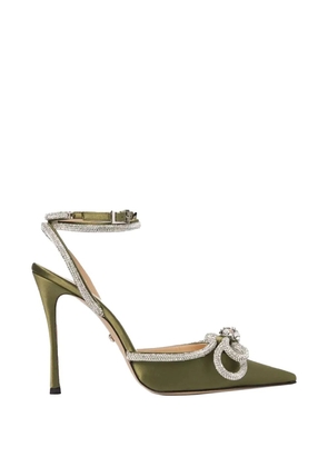 MACH & MACH double bow crystal-embellished pumps - Green