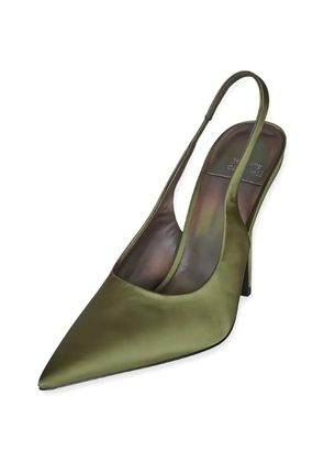 Jeffrey Campbell satin-finish slingback pumps - Green