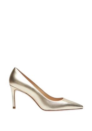 Stuart Weitzman sculptural-heel leather pumps - Gold
