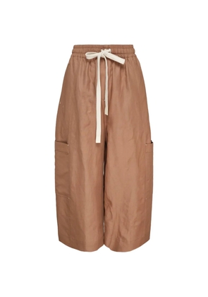Lee Mathews Rene drawstring-waist trousers - Neutrals