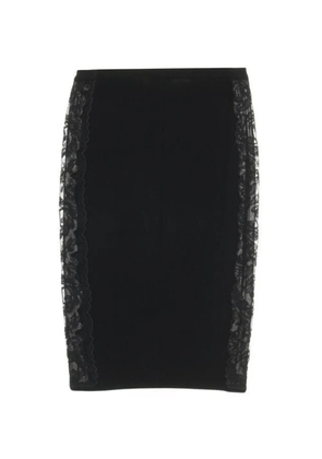Versace Pre-Owned 10s lace-detail skirt - Black