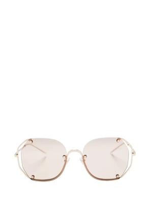 Emporio Armani geometric-frame sunglasses - Gold