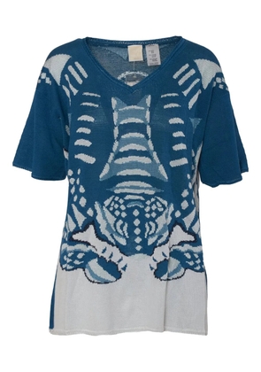Krizia Pre-Owned patterned T-shirt - Blue