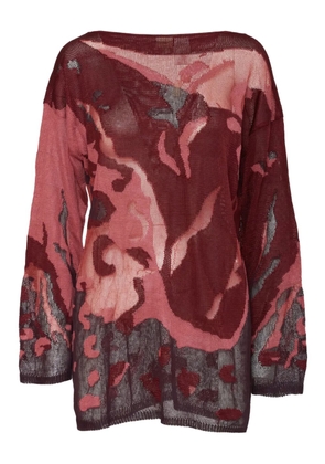 Krizia Pre-Owned patterned sweater - Red