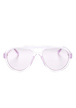 Linda Farrow Jurgen navigator-frame sunglasses - Purple