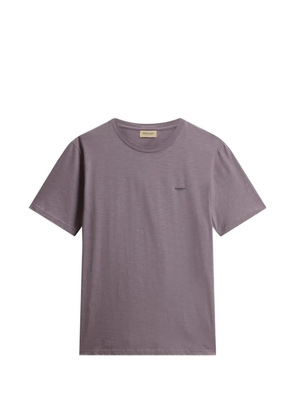 Woolrich rib-knit logo t-shirt - Purple