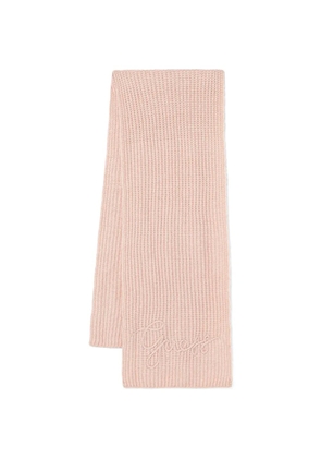 GUESS USA embroidered ribbed scarf - Pink