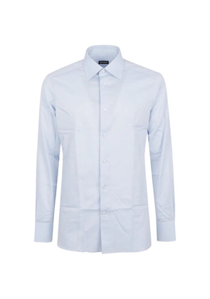 Zegna twill-weave shirt - Blue