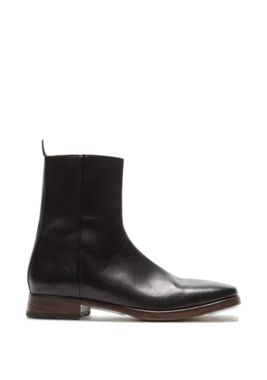 Acne Studios square-toe leather boots - Black