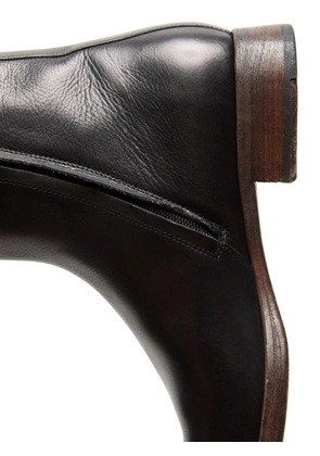 Acne Studios square-toe leather boots - Black