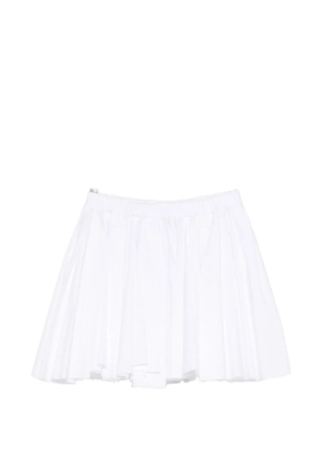 Nº21 pleated raw-edge mini skirt - White
