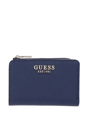 GUESS USA logo zip wallet - Blue