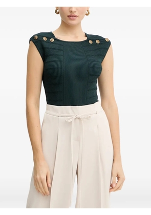 GUESS USA button ribbed top - Green