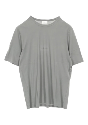 Saint Laurent Pre-Owned 2020s embroidered-logo T-shirt - Grey