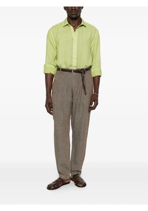 120% Lino long-sleeve shirt - Green