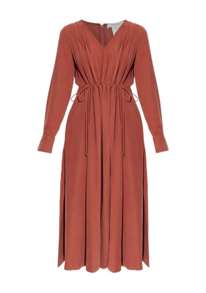 Max Mara V-neck tie midi dress - Brown