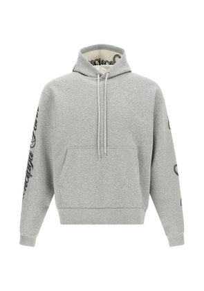 Balenciaga Cursive embroidered cotton hoodie - Grey