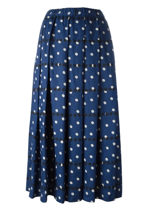 Comme Des Garçons Comme Des Garçons polka-dot pleat skirt - Blue