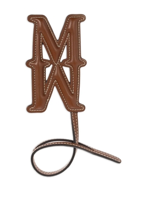 Max Mara logo leather charm - Brown