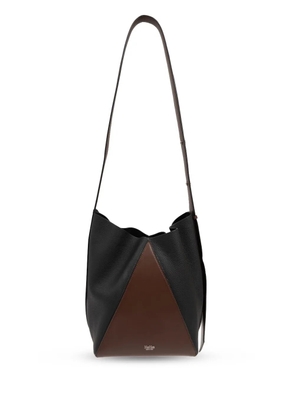 Max Mara medium two-tone leather bucket bag - Brown