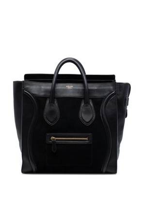 Celine Pre-Owned 2009 Mini Suede and Calfskin Luggage tote bag - Black