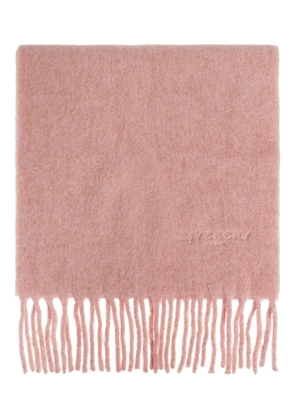 Givenchy fringed logo scarf - Pink