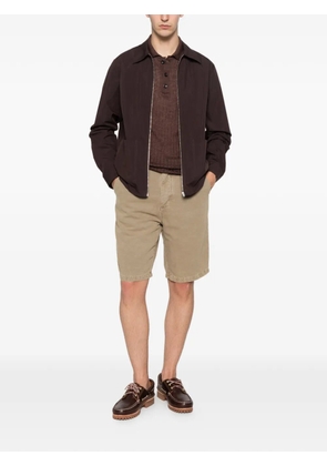 FUMAGALLI ribbed-knit polo shirt - Brown