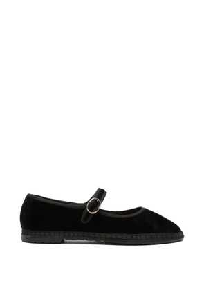 FLABELUS Antonia velvet ballet flats - Black