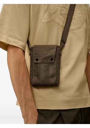 C.P. Company logo-embroidered messenger bag - Grey