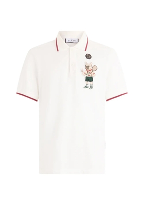 Philipp Plein tennis patch polo shirt - White