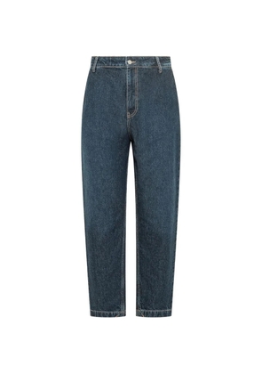 THE.NIM logo-patch straight-leg jeans - Blue