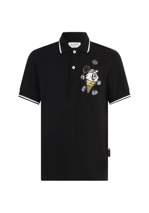 Philipp Plein ice cream graphic print polo shirt - Black